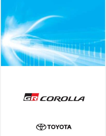 toyota gr corolla 2025-2026 owners manual in english (jdm)